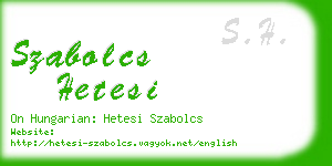 szabolcs hetesi business card